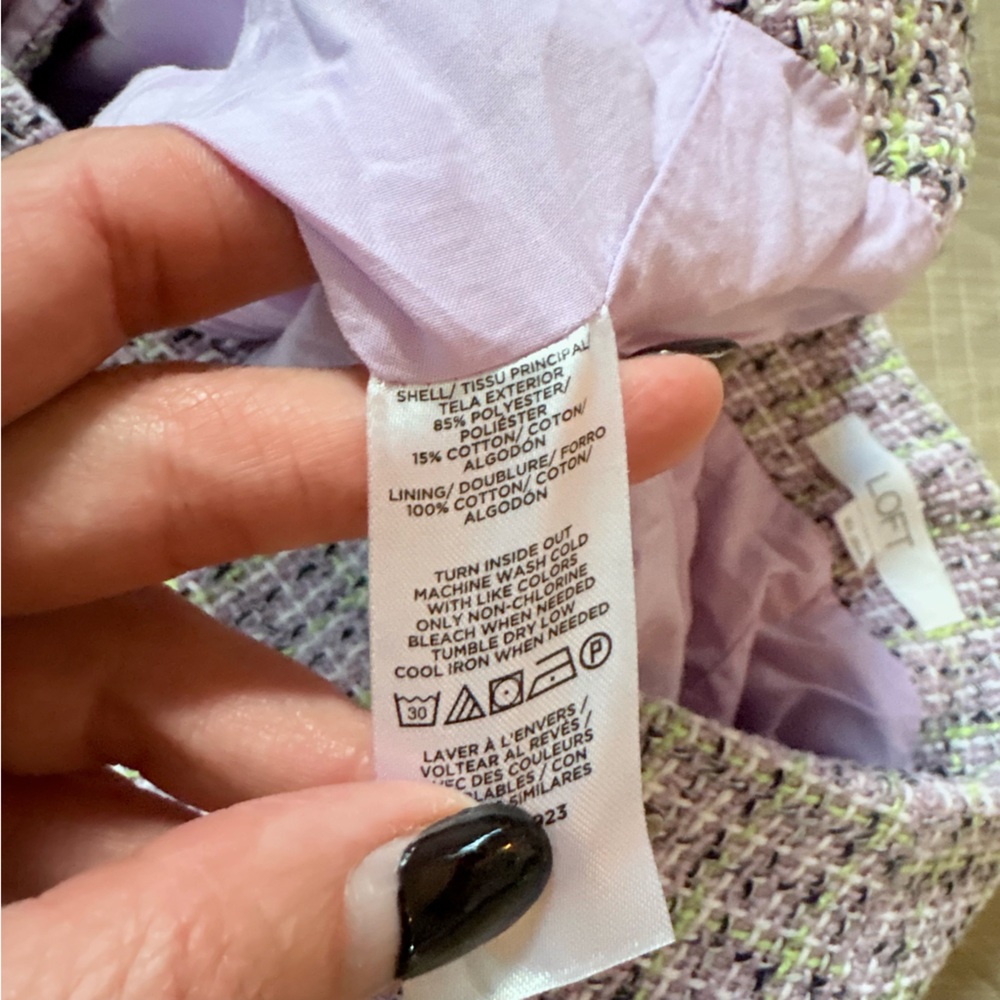 LOFT Lavender Tweed Women Shorts - Picture 8 of 8